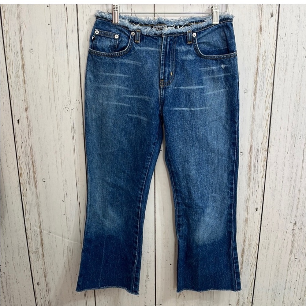 Express Frayed Crop Jeans Size 1/2